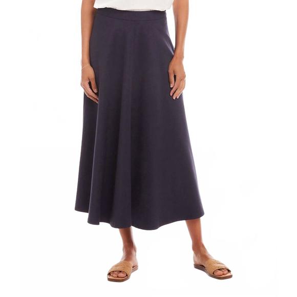 NEW KAREN KANE midi circle skirt in navy